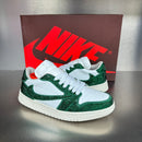 tênis Nike Air Force 1 personalizados com cristais ou glitter verde