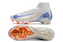 Chuteira Nike Air Zoom Mercurial Superfly 10 Elite Campo - Branco/Azul