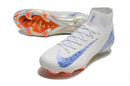 Chuteira Nike Air Zoom Mercurial Superfly 10 Elite Campo - Branco/Azul