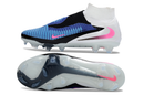 Chuteira Nike Phantom 6 Elite High FG - Azul, Branca e Rosa