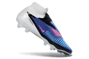 Chuteira Nike Phantom 6 Elite High FG - Azul, Branca e Rosa