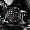 Relógio Masculino CRRJU Sport Chronograph  Top Marca Luxo   À Prova D'água