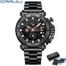 Relógio Masculino CRRJU Sport Chronograph  Top Marca Luxo   À Prova D'água