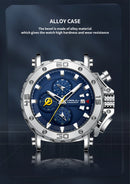 Relógio Masculino CRRJU Sport Chronograph  Top Marca Luxo   À Prova D'água