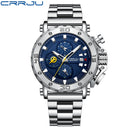 Relógio Masculino CRRJU Sport Chronograph  Top Marca Luxo   À Prova D'água