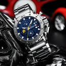 Relógio Masculino CRRJU Sport Chronograph  Top Marca Luxo   À Prova D'água