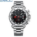 Relógio Masculino CRRJU Sport Chronograph  Top Marca Luxo   À Prova D'água