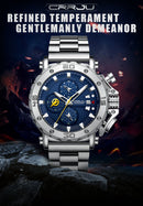 Relógio Masculino CRRJU Sport Chronograph  Top Marca Luxo   À Prova D'água