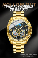 Relógios masculinos de quartzo de luxo Binbond, relógio de pulso à prova d'água