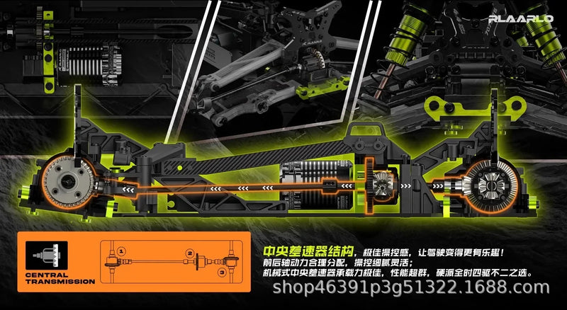 Carro de corrida de controle remoto atualizado 4WD Off-road