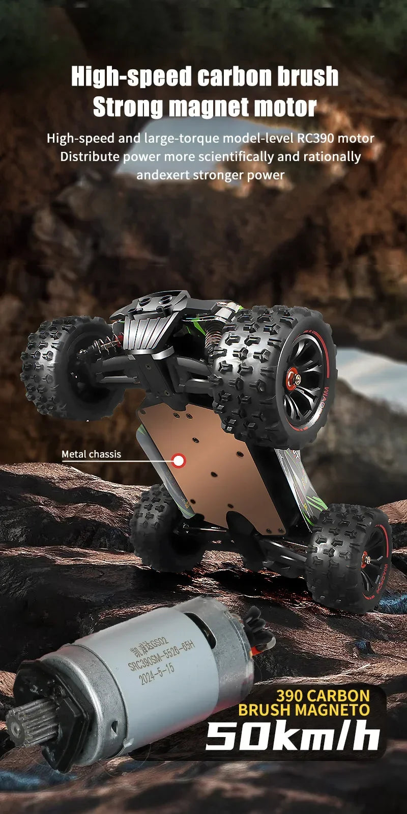 85 km/h ou 50 km/h 4WD RC carro com controle remoto LED carros de alta velocidade drift monstro 4x4 caminhão