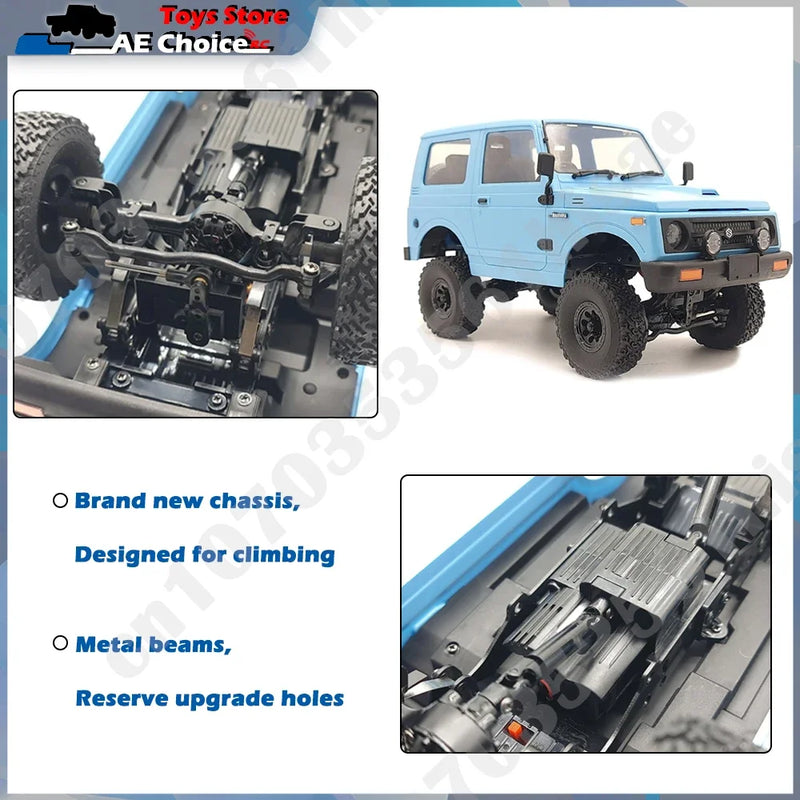Carro de controle remoto 4WD 2.4G Crawler Simulação Carro de controle remoto na estrada