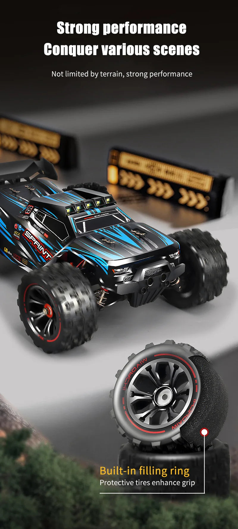 85 km/h carro de controle remoto de alta velocidade off-road drift 1:16 carro de corrida profissional 50 km/h