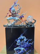 action figure One Piece Nika Luffy Luffy Deus Sol Gear 5 com Bola de Luz 28 cm PVC Modelo Coleção