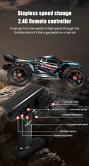 Carro de Controle Remoto com LED  de alta velocidade Drifting Monster 4x4 Truck