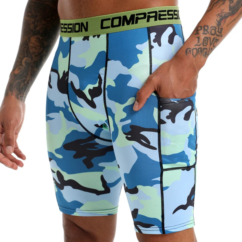 Calções de compressão desportivos