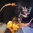 Action Figures de pvc demon slayer up uzui tengen kimetsu no yaiba, com luz led
