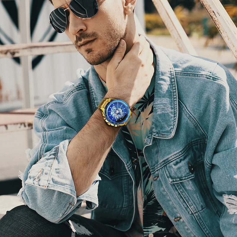Relógio automático masculino WINNER Steampunk esqueleto, pulseira de aço inoxidável
