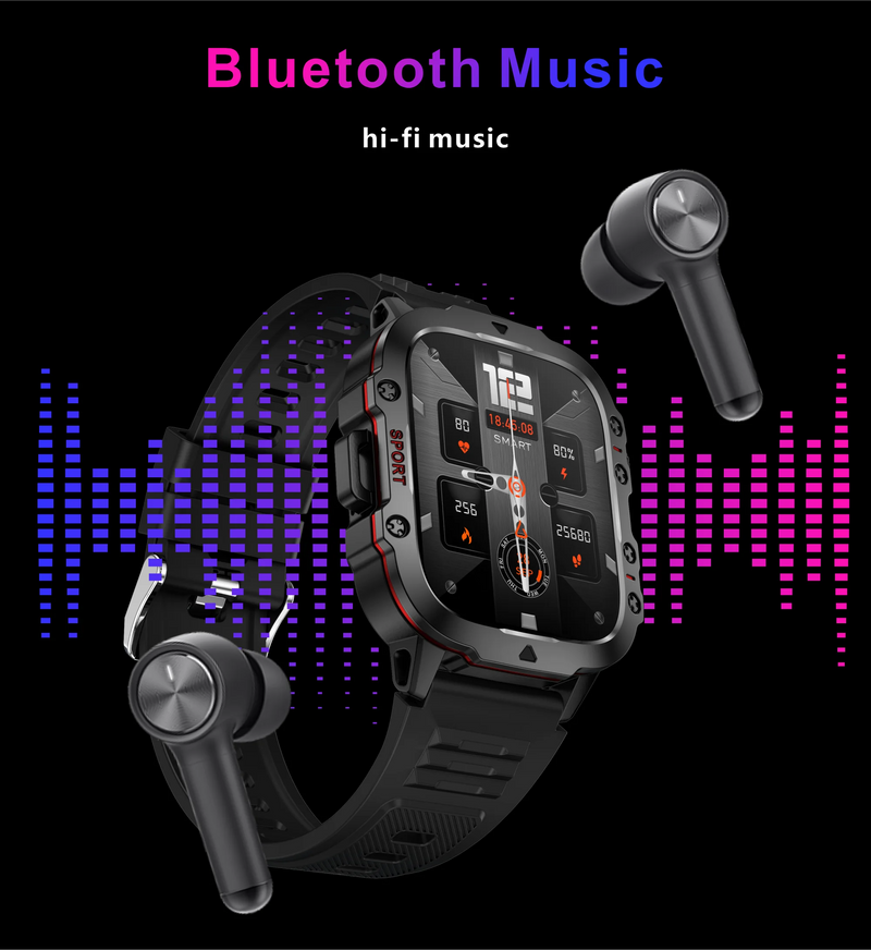 smartwatch inteligente LIGE com tela de 1,96 polegadas, chamada Bluetooth de 420 mAh, assistente de voz, relógio esportivo, fitness, à prova d'água