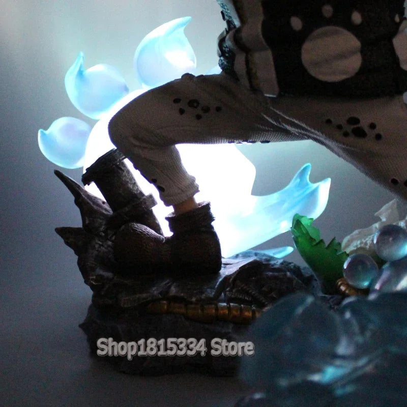 Figuras de ação de anime ONE PIECE Bartholemew Kuma One Piece PX-0 com LED que muda de mãos, coleção de modelos de PVC