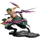 Action figure Luffy de 18 cm, Roronoa Zoro três lâminas,