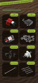 Carro de controle remoto 4x4 Super Brushless  Carro Off-Road de Alta Velocidade