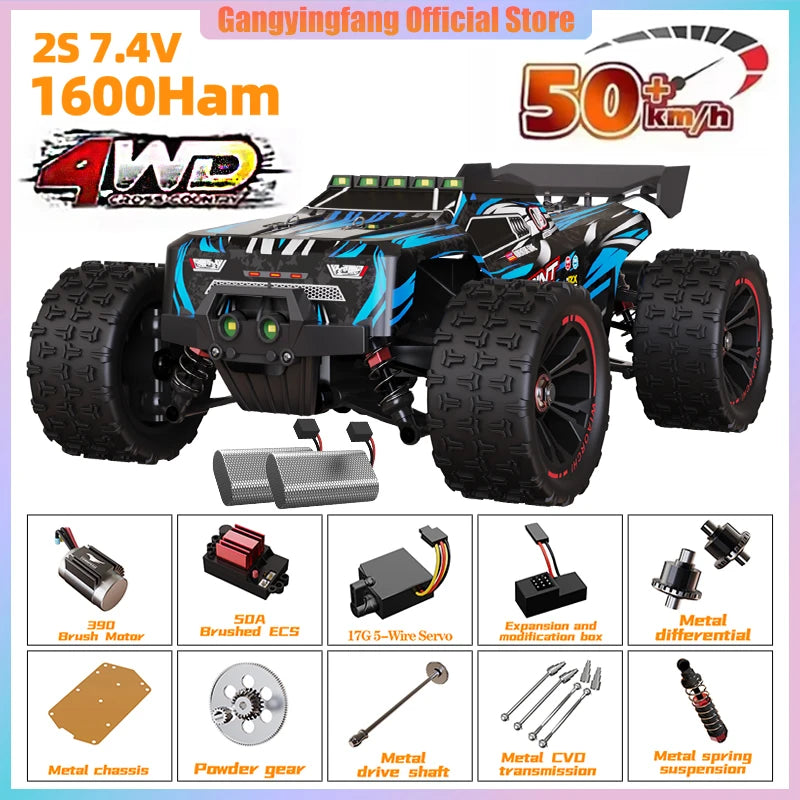 85 km/h carro de controle remoto de alta velocidade 4x4 off-road drift carro de controle remoto 1:16 carros de corrida profissionais