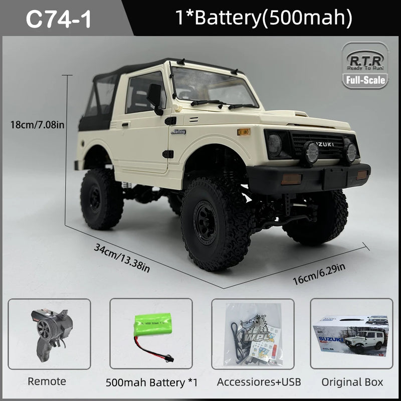 Carro de controle remoto 4WD 2.4G Crawler Simulação Carro de controle remoto na estrada