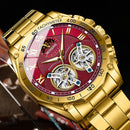 Relógios masculinos de quartzo de luxo Binbond, relógio de pulso à prova d'água