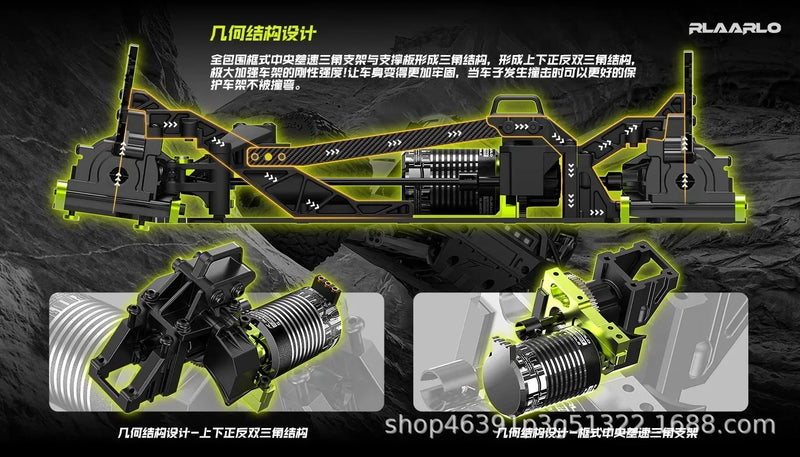 Carro de corrida de controle remoto atualizado 4WD Off-road