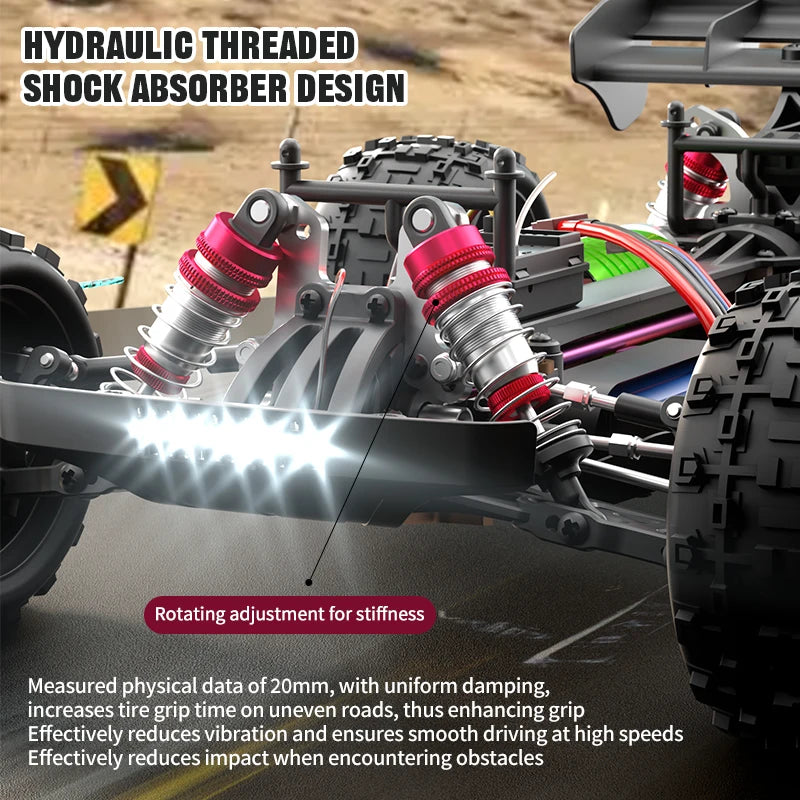 Carro de controle remoto 4x4 Super Brushless  Carro Off-Road de Alta Velocidade