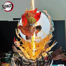 Action figures de 51 cm Demon Slayer Agatsuma Zenitsu, modelo de coleção de bonecas de pvc, decoração de quarto luminosa