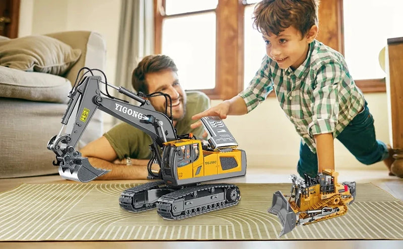 Escavadeira de controle remoto, veículo de esteira, trator de esteira, carro de construção