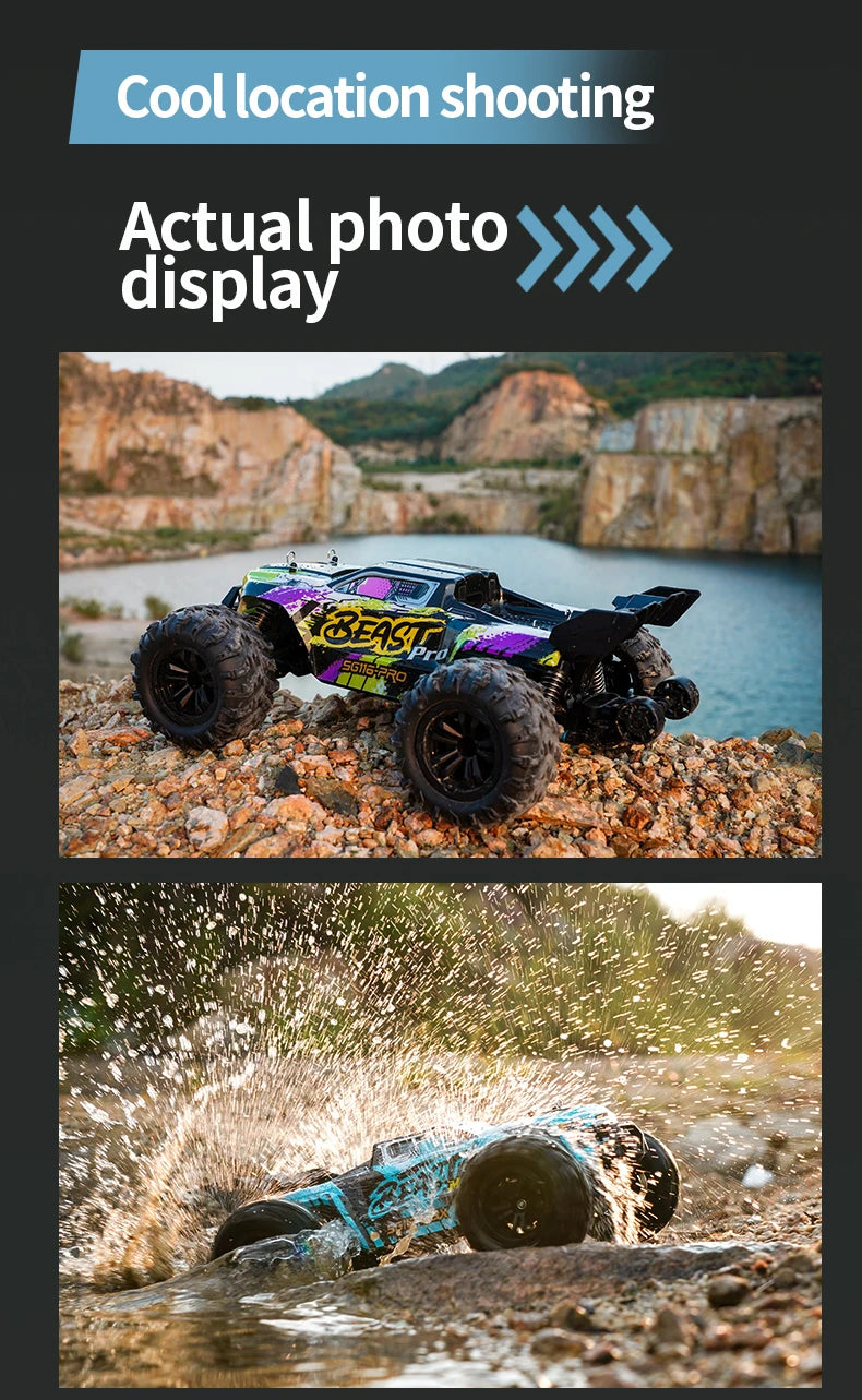 80 km/h carro de controle remoto de alta velocidade sem escova 4x4 off-road drift carro de corrida profissional 1:16 SG116PRO 40 km/h