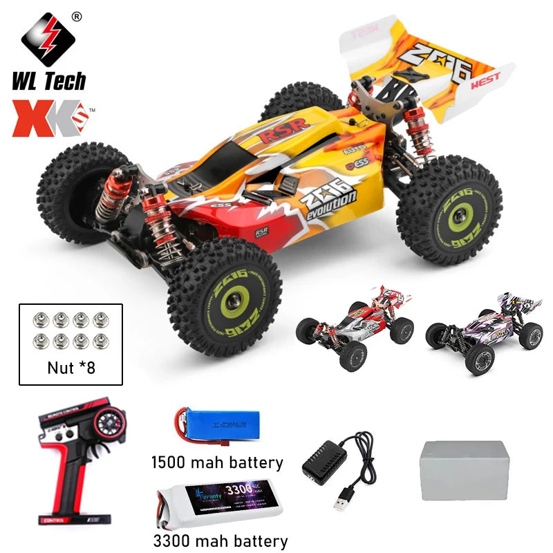 Carro de Corrida 60Km Controle Remoto Alta Velocidade Off-Road Drift Absorção de Choque