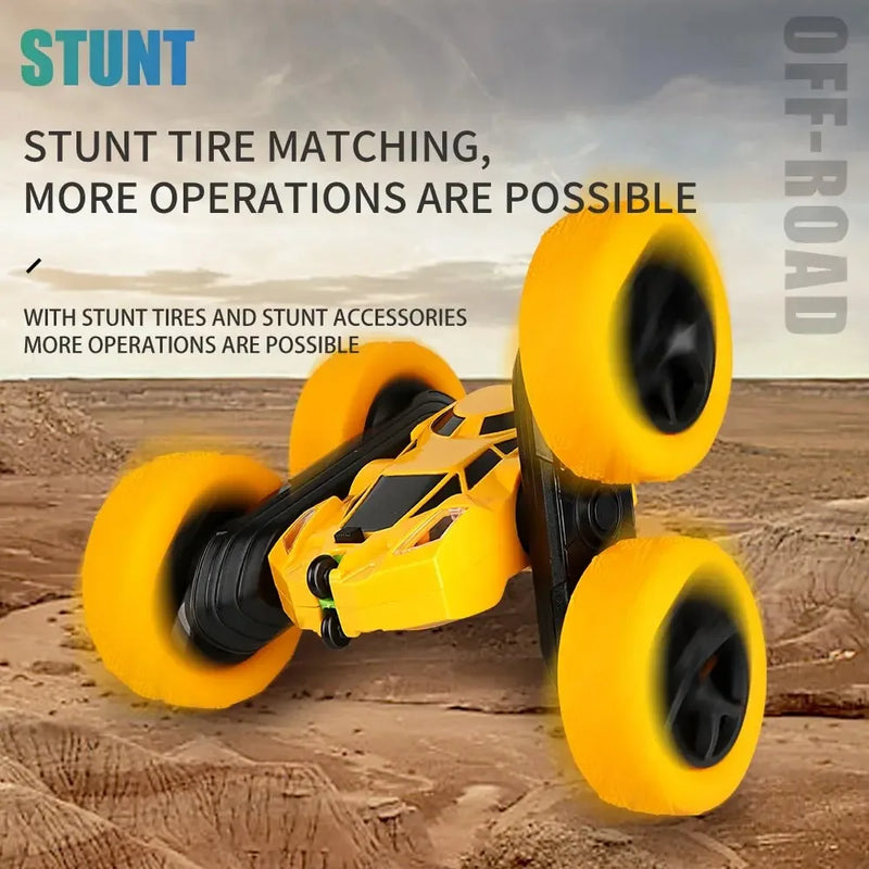 Carro de acrobacias, flip de dupla face, controle remoto 2.4G, rotação de 360 graus, off-road, drift,