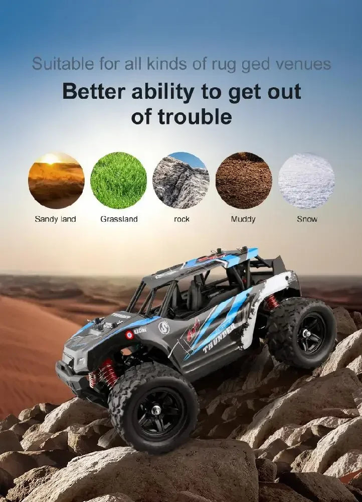 Carro de controle remoto 2,4 GHz RC carro todo-terreno 45 km/h 1:18 Caminhão off-road