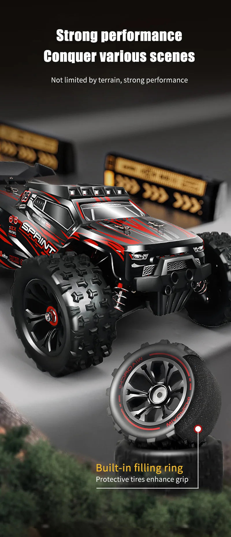 85 km/h carro de controle remoto de alta velocidade off-road drift 1:16 carro de corrida profissional 50 km/h