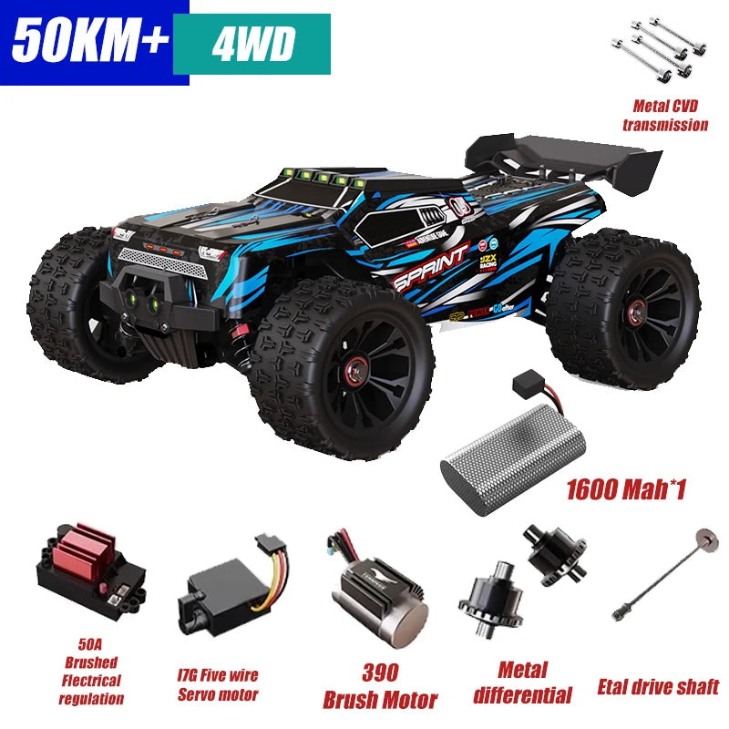 85 km/h carro de controle remoto de alta velocidade sem escova 4x4 off-road drift carro de corrida profissional