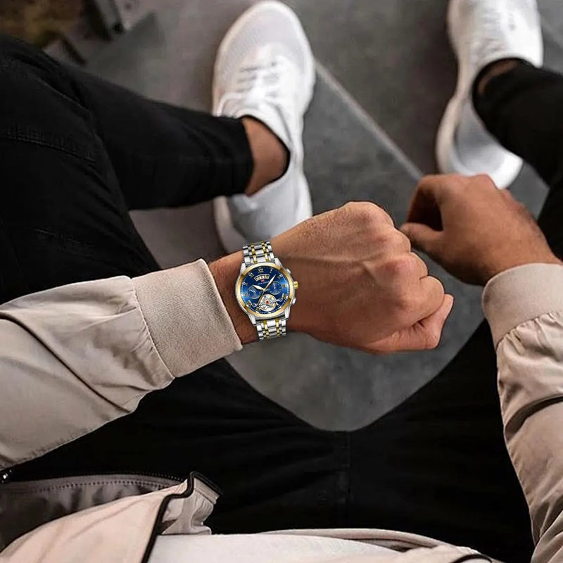 Relógio Masculino Top Luxo Aço Inoxidável Casual