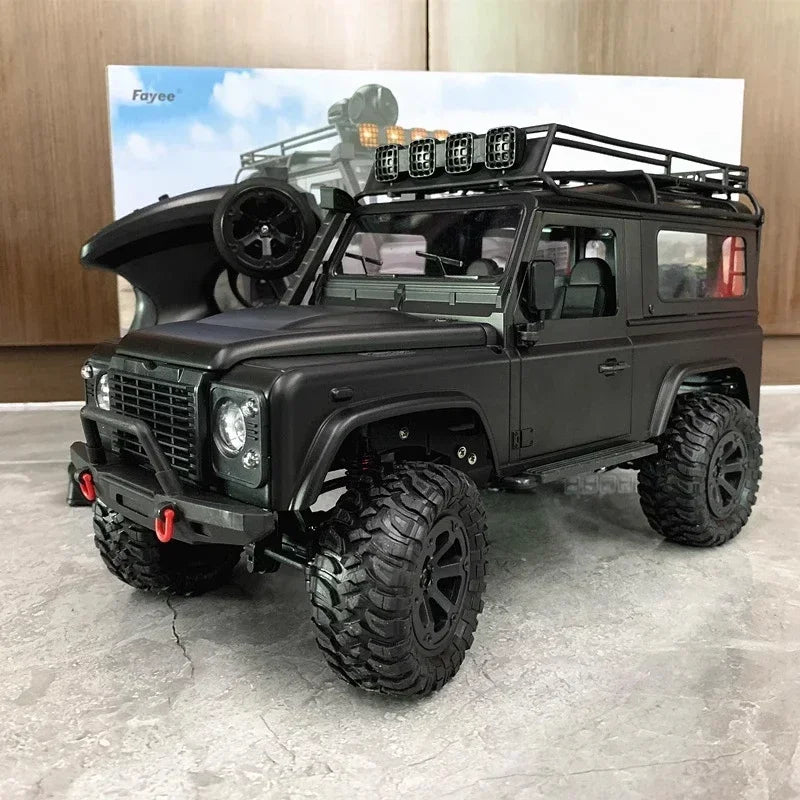 Carro de controle remoto de escalada real com câmera Rc Car Off Road 4x4 Land Rover Defender D90 Modelo Rc Veículo Off-Road