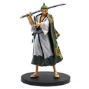 Action figure Luffy de 18 cm, Roronoa Zoro três lâminas,