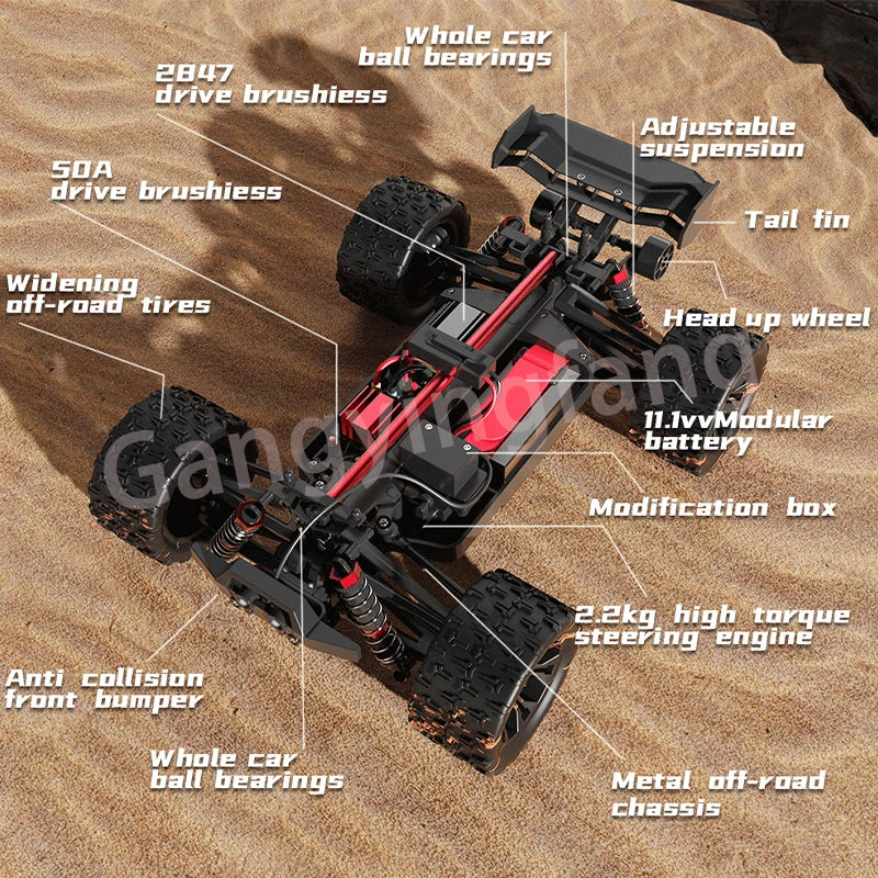 85 km/h carro de controle remoto de alta velocidade 4x4 off-road drift carro de controle remoto 1:16 carros de corrida profissionais