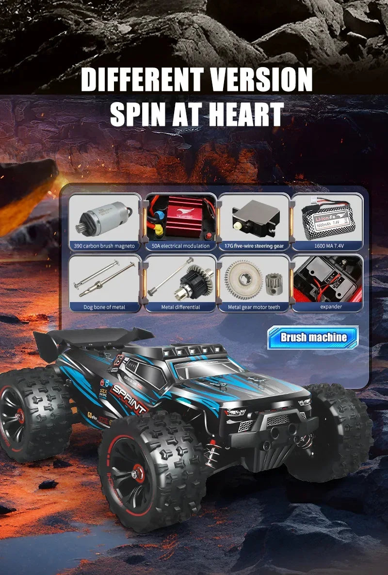 85 km/h ou 50 km/h 4WD RC carro com controle remoto LED carros de alta velocidade drift monstro 4x4 caminhão