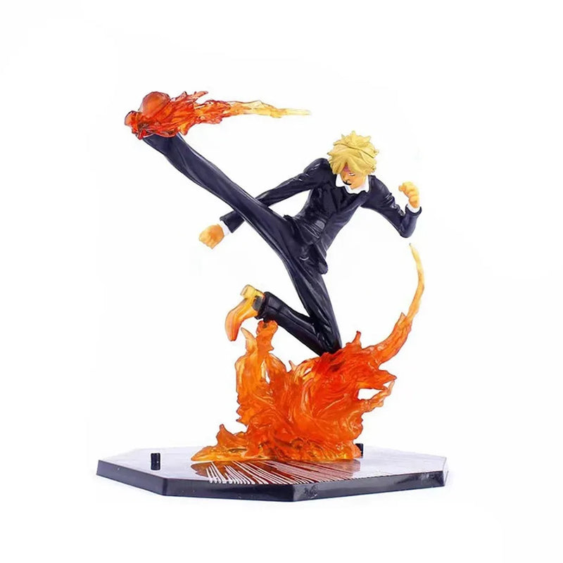 Action figure Luffy de 18 cm, Roronoa Zoro três lâminas,