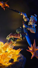 Action Figures de pvc demon slayer up uzui tengen kimetsu no yaiba, com luz led