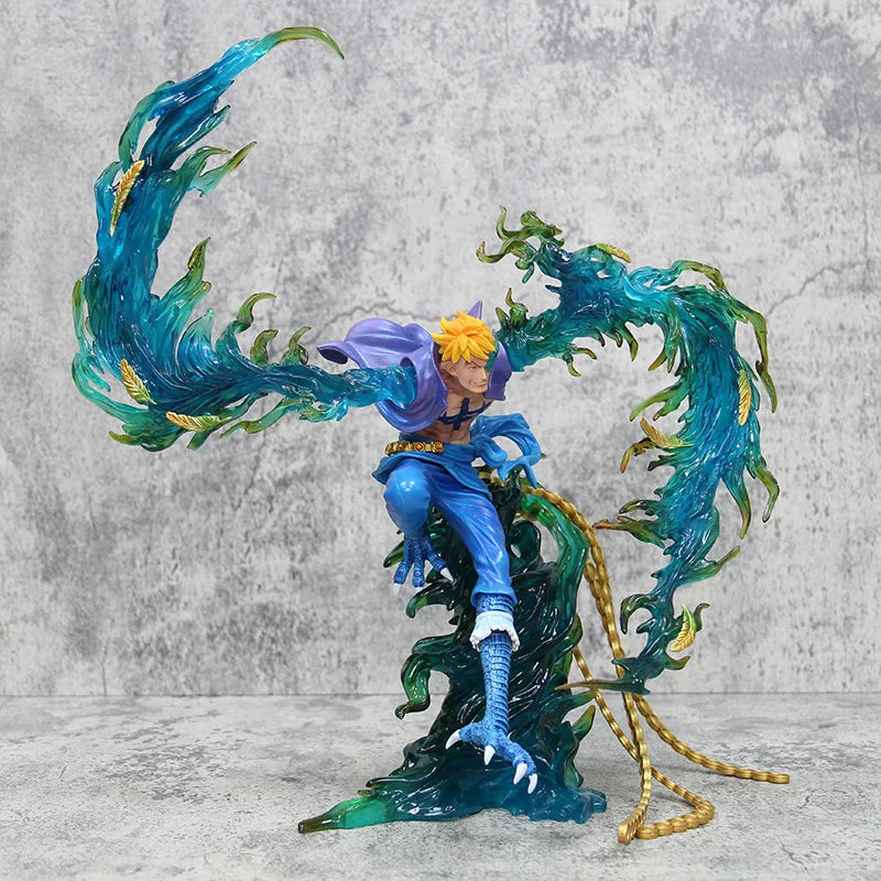 Anime One Piece Piratas do Barba Branca Marco The Phoenix  PVC Action Figure Estátua Coleção 33 cm