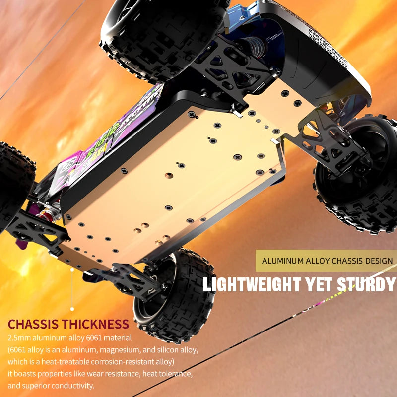 Carro de controle remoto 4x4 Super Brushless  Carro Off-Road de Alta Velocidade