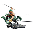 Action figure Luffy de 18 cm, Roronoa Zoro três lâminas,