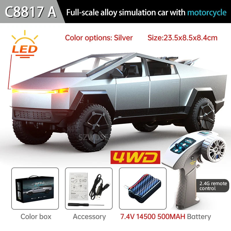 Carro Liga Cybertruck Modelo de carro Simulação Veículo Off-road